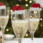 Red Christmas Hat Wine Champagne Tipple Cups