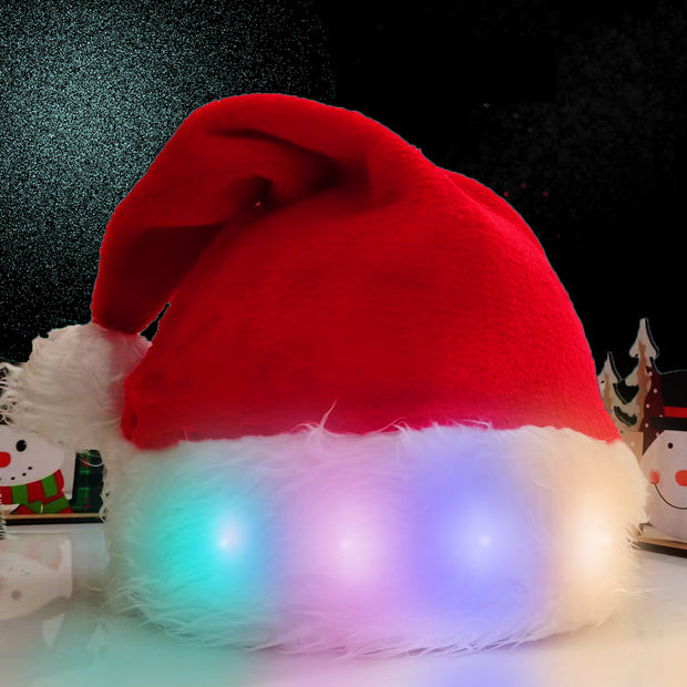 Christmas Santa Hat with LED Lights