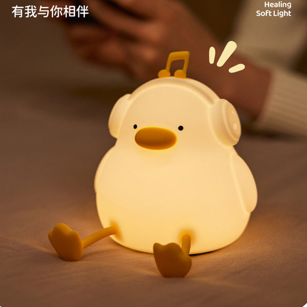 Silicone Pat Light Night Light Panda Pat Night Light Bedroom Bedside Lamp Plug-in Dual-purpose Soft Light Eye Protection Atmosphere Lamp