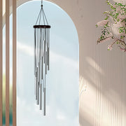 Explosions Metal Rotating Wind Chime Advanced Sense Step By Step Rise Aluminum Tube Tuning Wind Chime 12 Tube Rotating Solid Wood Aluminum Tube