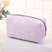 Cross-border Flannel Pillow Bag Lazy Cosmetic Bag Ins Japanese Style High-value Large-capacity Storage Stationery Box Toiletry Bag