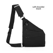 Right Shoulder Gun Bag Cross-border Wholesale Nylon Chest Bag Men's Lightweight Simple Large Capacity Messenger Bag Casual Close-fitting Shoulder Bag