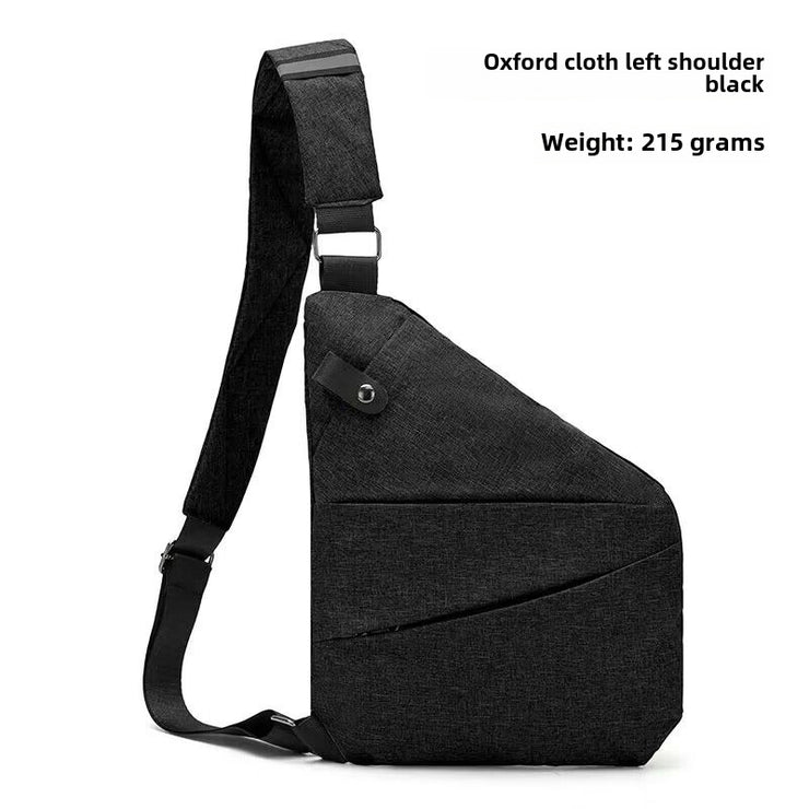 Right Shoulder Gun Bag Cross-border Wholesale Nylon Chest Bag Men's Lightweight Simple Large Capacity Messenger Bag Casual Close-fitting Shoulder Bag