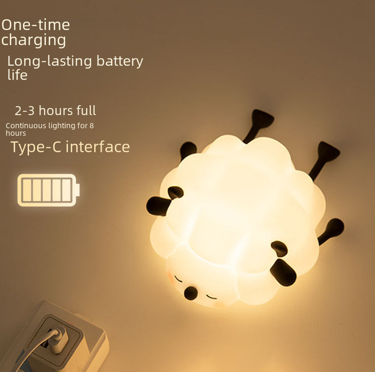 Silicone Pat Light Night Light Panda Pat Night Light Bedroom Bedside Lamp Plug-in Dual-purpose Soft Light Eye Protection Atmosphere Lamp