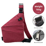 Right Shoulder Gun Bag Cross-border Wholesale Nylon Chest Bag Men's Lightweight Simple Large Capacity Messenger Bag Casual Close-fitting Shoulder Bag