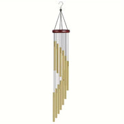 Explosions Metal Rotating Wind Chime Advanced Sense Step By Step Rise Aluminum Tube Tuning Wind Chime 12 Tube Rotating Solid Wood Aluminum Tube