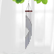 Explosions Metal Rotating Wind Chime Advanced Sense Step By Step Rise Aluminum Tube Tuning Wind Chime 12 Tube Rotating Solid Wood Aluminum Tube