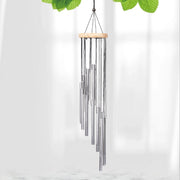 Explosions Metal Rotating Wind Chime Advanced Sense Step By Step Rise Aluminum Tube Tuning Wind Chime 12 Tube Rotating Solid Wood Aluminum Tube