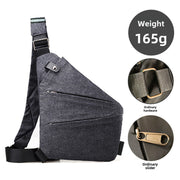 Right Shoulder Gun Bag Cross-border Wholesale Nylon Chest Bag Men's Lightweight Simple Large Capacity Messenger Bag Casual Close-fitting Shoulder Bag