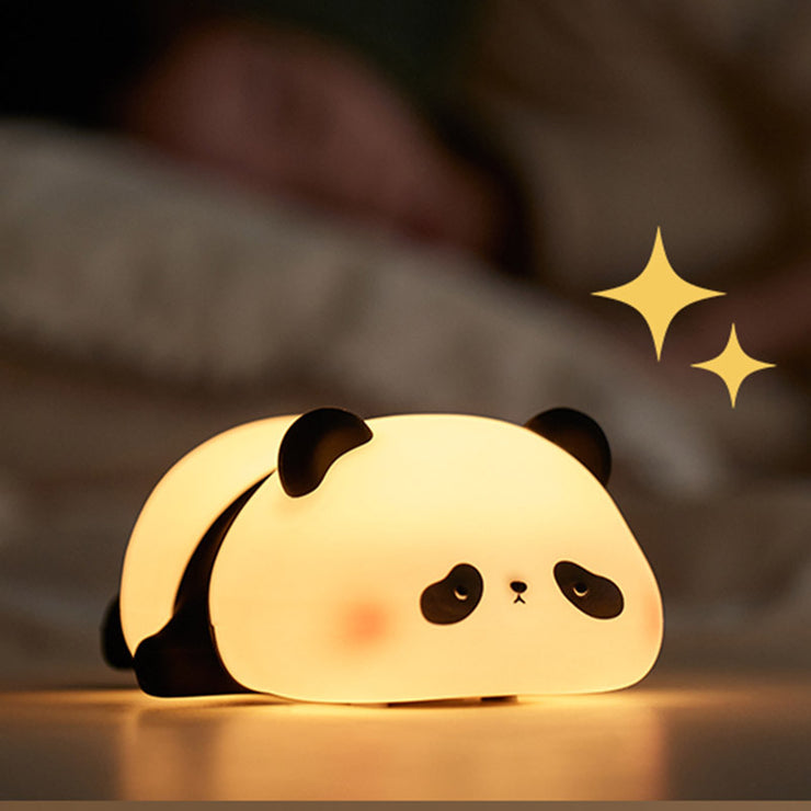 Silicone Pat Light Night Light Panda Pat Night Light Bedroom Bedside Lamp Plug-in Dual-purpose Soft Light Eye Protection Atmosphere Lamp