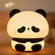 Silicone Pat Light Night Light Panda Pat Night Light Bedroom Bedside Lamp Plug-in Dual-purpose Soft Light Eye Protection Atmosphere Lamp