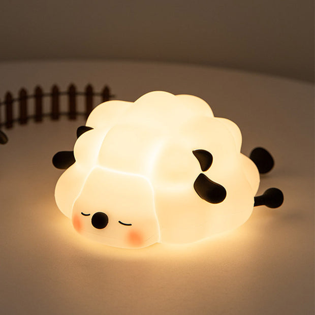 Silicone Pat Light Night Light Panda Pat Night Light Bedroom Bedside Lamp Plug-in Dual-purpose Soft Light Eye Protection Atmosphere Lamp