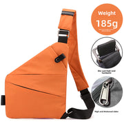 Right Shoulder Gun Bag Cross-border Wholesale Nylon Chest Bag Men's Lightweight Simple Large Capacity Messenger Bag Casual Close-fitting Shoulder Bag