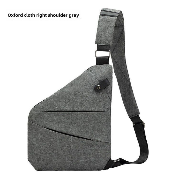 Right Shoulder Gun Bag Cross-border Wholesale Nylon Chest Bag Men's Lightweight Simple Large Capacity Messenger Bag Casual Close-fitting Shoulder Bag